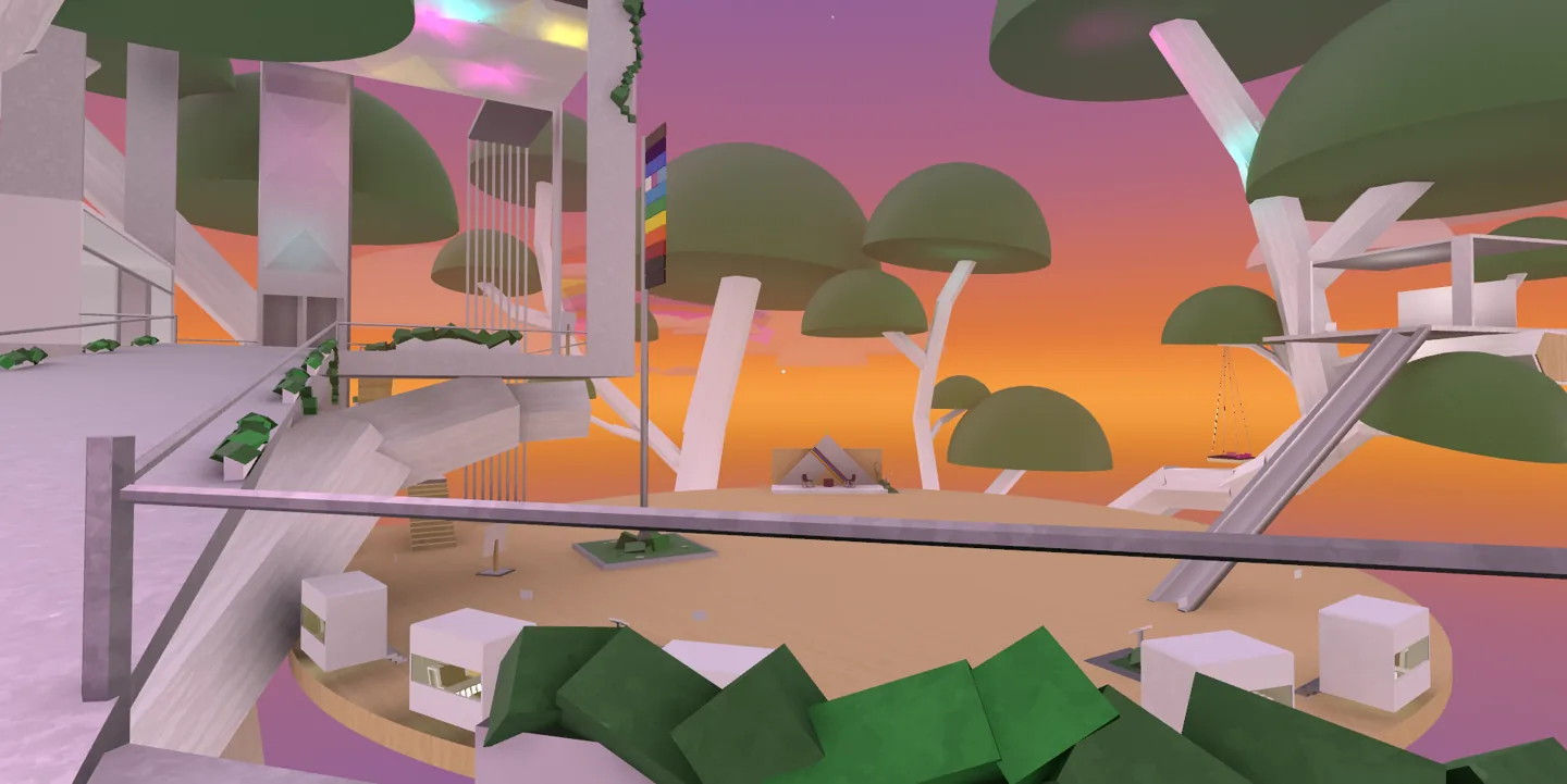 Paths and gathering spaces through the virtual world